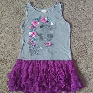 Horse with roses dress